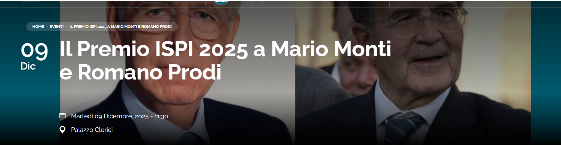 Il Premio ISPI 2025 a Mario Monti e Romano Prodi